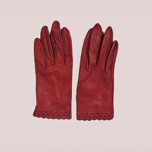 Banana Republic Red Leather Driving Gloves